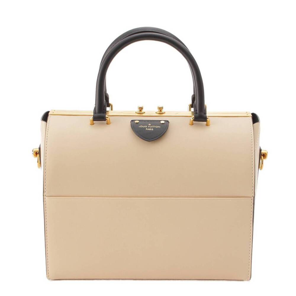 Louis Vuitton Speedy Doctor Leather Handbag Ivory White